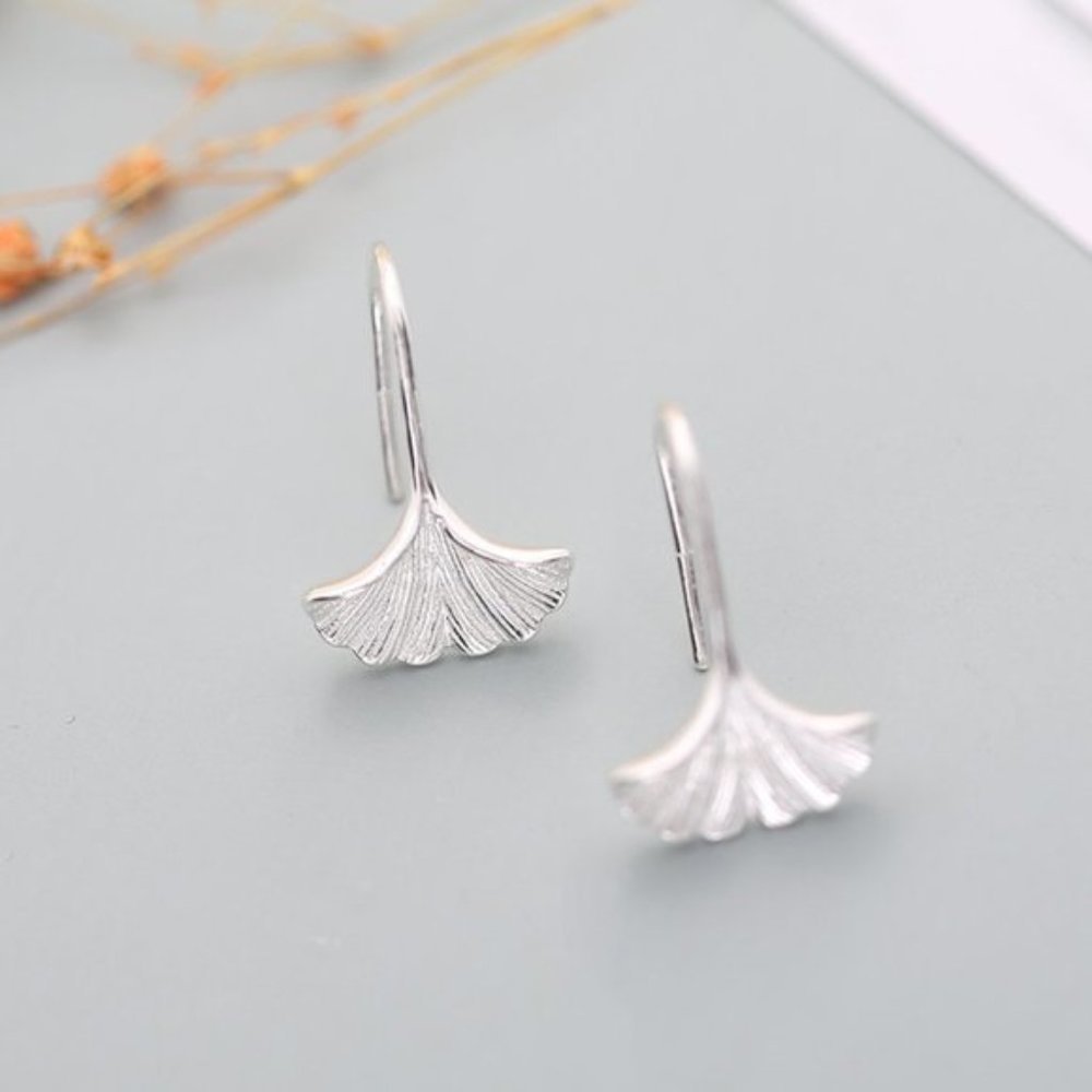 Ginkgo Drop Earrings S925